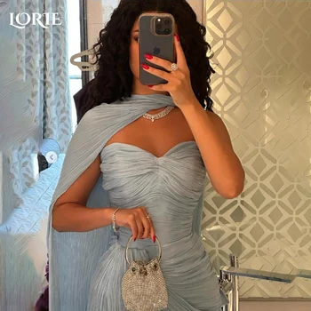 LORIE Shiny Satin Mermaid Evening Dress Sweetheart Ruffle Bobycon Prom Dress Sexy Pleats Party Gown Customized Brithdays Dress 1