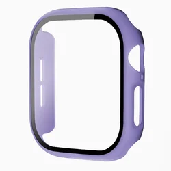 Advanced Tempered Glass Screen Protector and Protective Case for Apple Watch - Premium iWatch Accessories (Light purple 17)