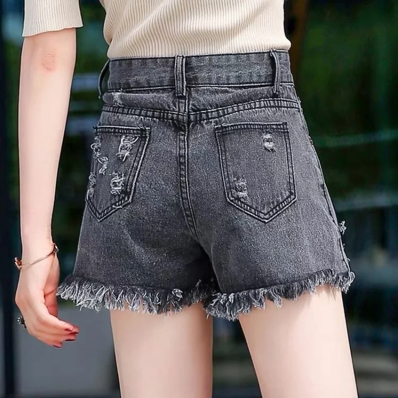 Womens Shorts Wide Denim Short Pants for Women To Wear Jeans Mini Cotton Ripped XL Low Price Hot Offer Free Shipping New In XXL