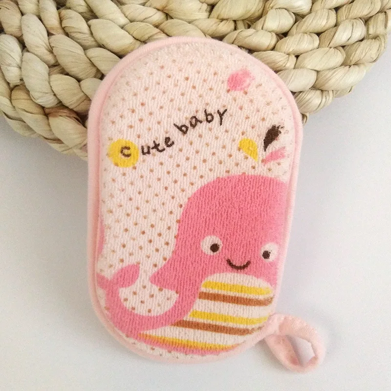 Newborn Bathing Products Baby Shower Bath Soft Cartoon Sponge Rub Infant Toddler Bath Clean Brushes Rubbing Body Wash Towel