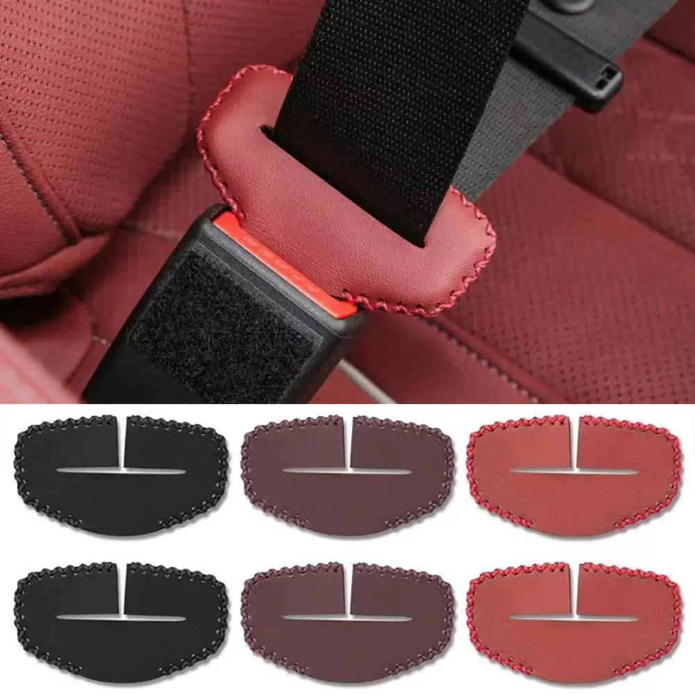 1PC Leather Car Safety Seat Belt Buckle Clip Protector AntiScratch