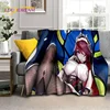 3D Cute Genshin Impact Cartoon Game Soft Flannel Blanket for Beds Bedroom Sofa Picnic,Throw Blanket for Outdoor Leisure Nap Gift 5