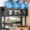 Over The Sink Dish Drying Rack Multi-Functional Countertop Scullery Kitchen Sink Storage Shelf Dish Drain Rack with Cabinet Door 5
