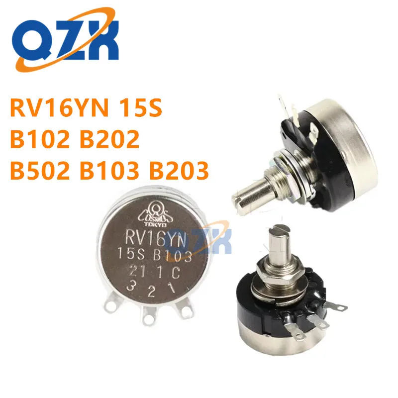 COSMOS/TOCOS RVQ24YN 20S B502 Potentiometer, 5K OHM Long Life Panel Pot W / Knob
