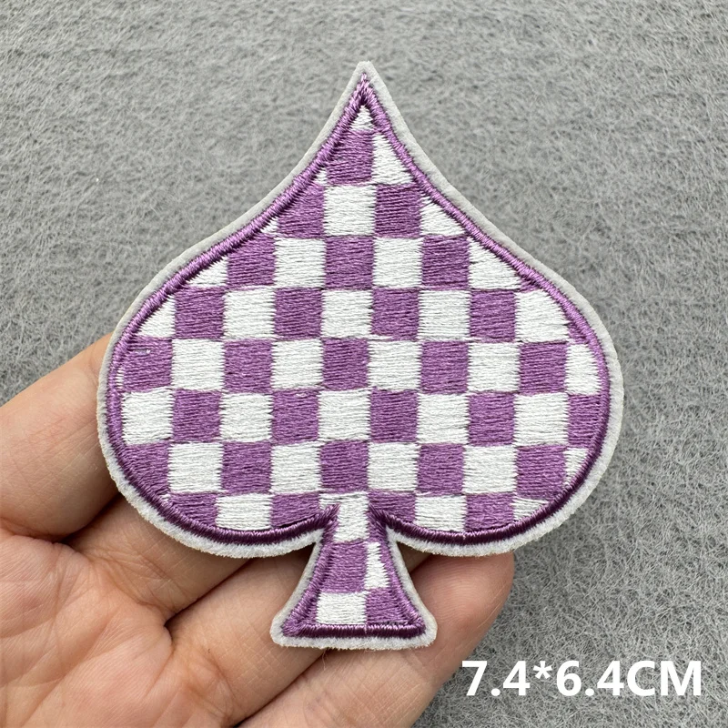 Leopardenmuster Stern Herz bestickter Aufnäher DIY Eisen auf Patches für Kleidung Cartoon Patches auf Kleidung Jacke Nähen Aufkleber Abzeichen – Detail 10