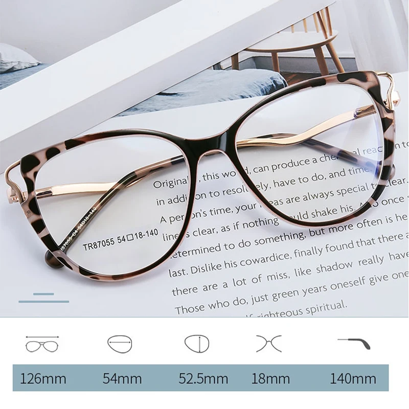 Sexy Cat Eye Women's Glasses Frame Fashion Anti Blue Light Optical