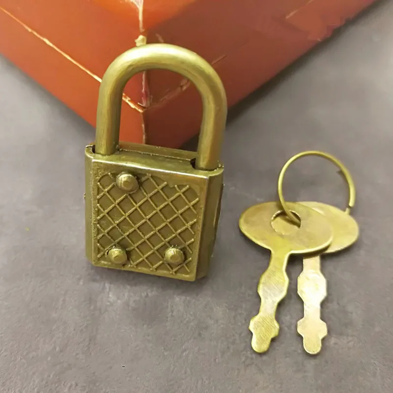 Mini Retro Padlock for Notepad Diary Small Luggage Box Lock