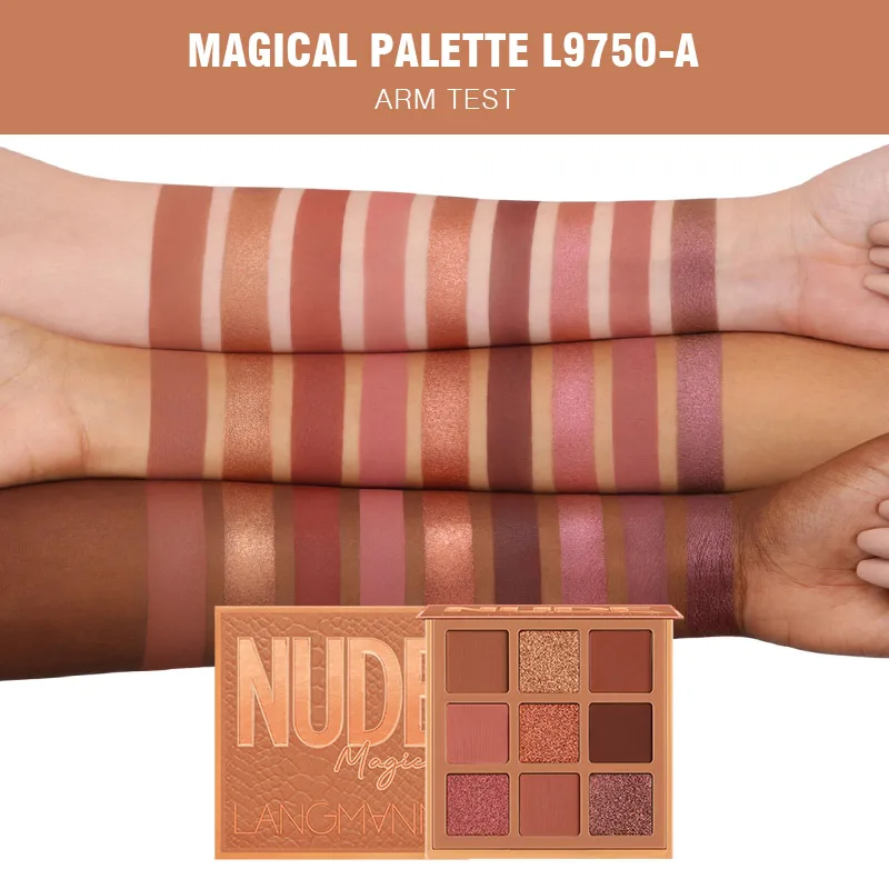 9-Color Eyeshadow Palette Shimmer & Matte Long-Lasting No Fallout Highly Pigmented, Smooth, Blendable Ideal for Day & Night look 3