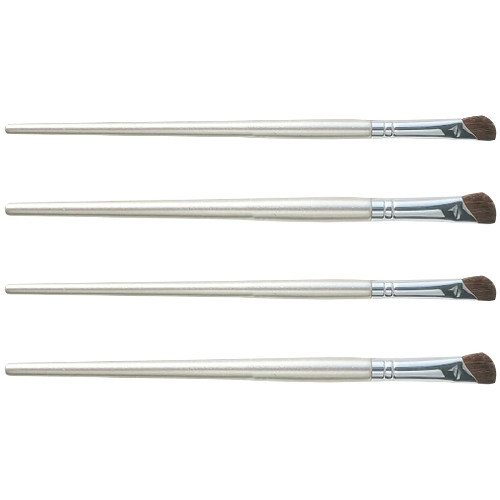 

4 Pcs Nose Shadow Brush Eye Makeup Brushes Tool Highlighting Accessory Angled Alloy Contour Blending