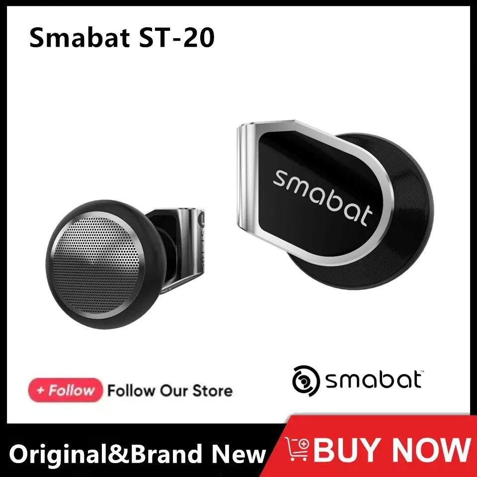 

Smabat ST-10s/ST-20/ST-20 Pro Ear Hook Flagship Earbud HIFI Metal Earphone 15.4mm Dynamic Detachable MMCX Cable ST10 ST10s M2Pro