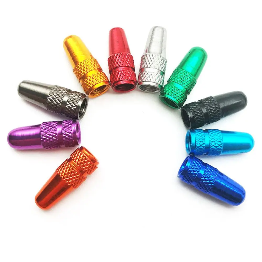 4Pcs Aluminum Alloy Road MTB Track Racing Bike Tube Tyre Bicycle Tire Wheel FV French Valve cap Presta AIR Valve Caps 6 colors 2 pcs risk bicycle presta valve caps aluminium alloy mtb road bike wheel french tyre valve dustproof bicycle tire covered cap