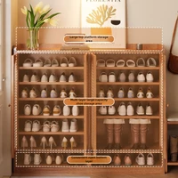 Vertical multi-layer shoe rack, household large capacity living room storage, entrance cabinet, multifunctional storage rack 5