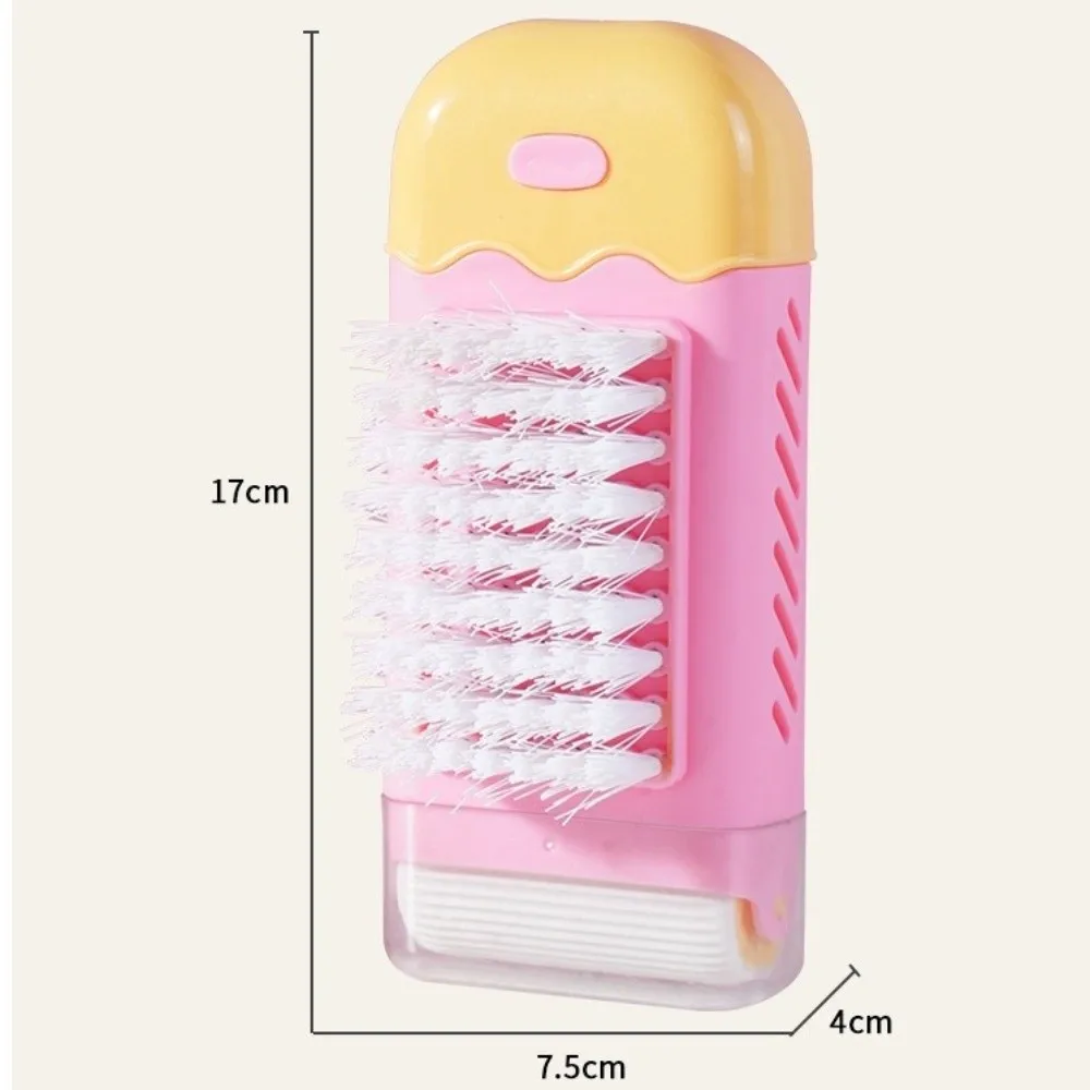 Plastic Multifunctional Soap Box with Brush and Non Slip Drain