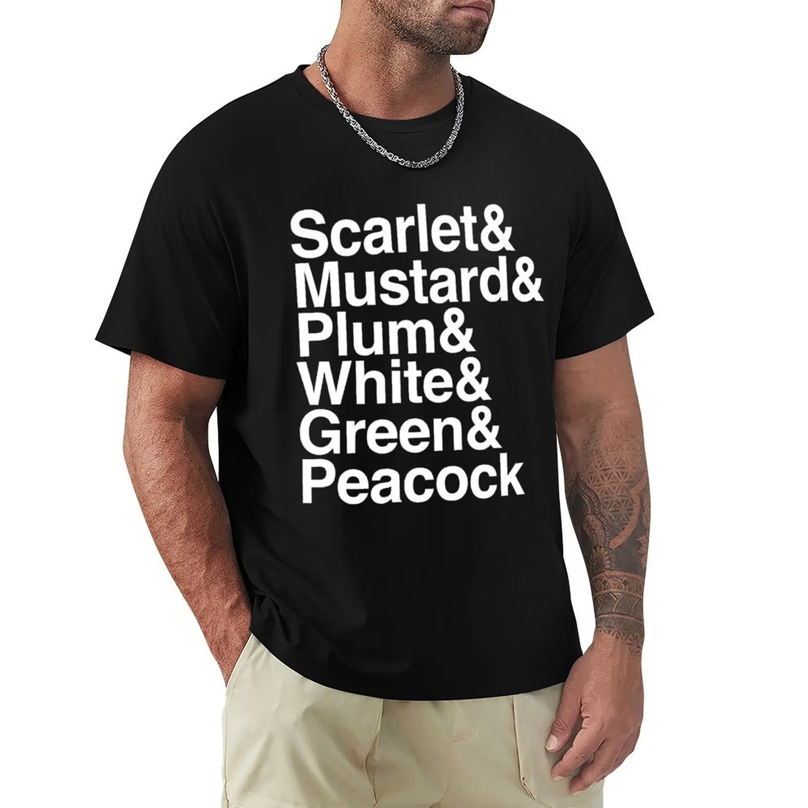 

Characters of Clue Helvetica Ampersand T-Shirt hippie clothes quick-drying men t shirt