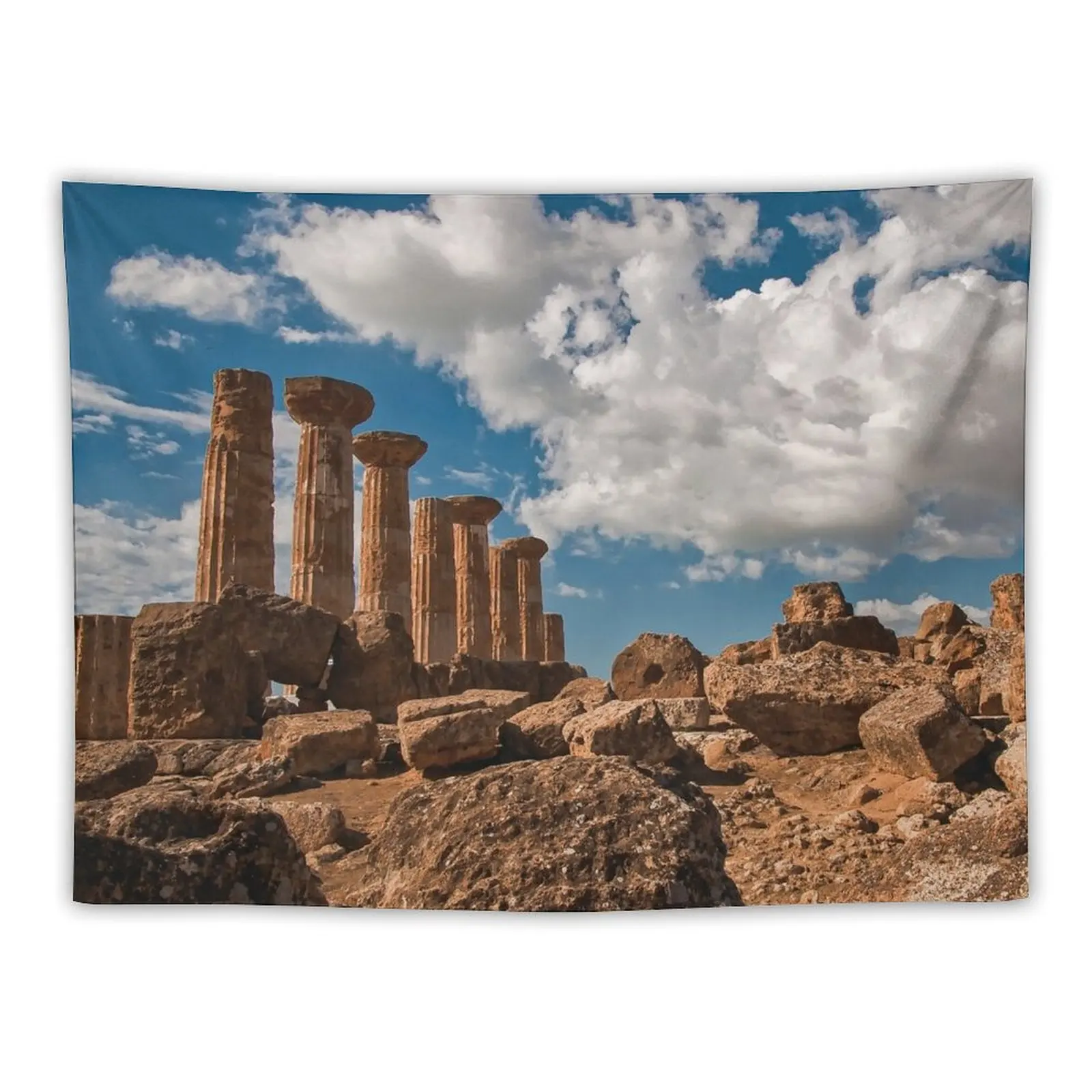

Greek temple in Sicily Tapestry Aesthetic Decoration Aesthetic Room Decors Tapestry