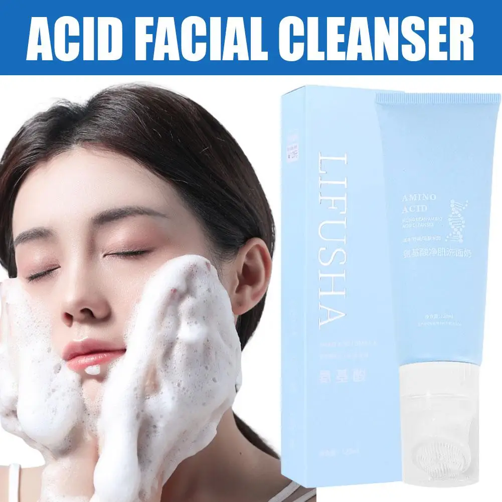 120ml Amino Acid Foaming Deep Cleansing Face Cleanser Cleanser remover Massage Care Aging Moisturizing Anti Care Whitening X8D3