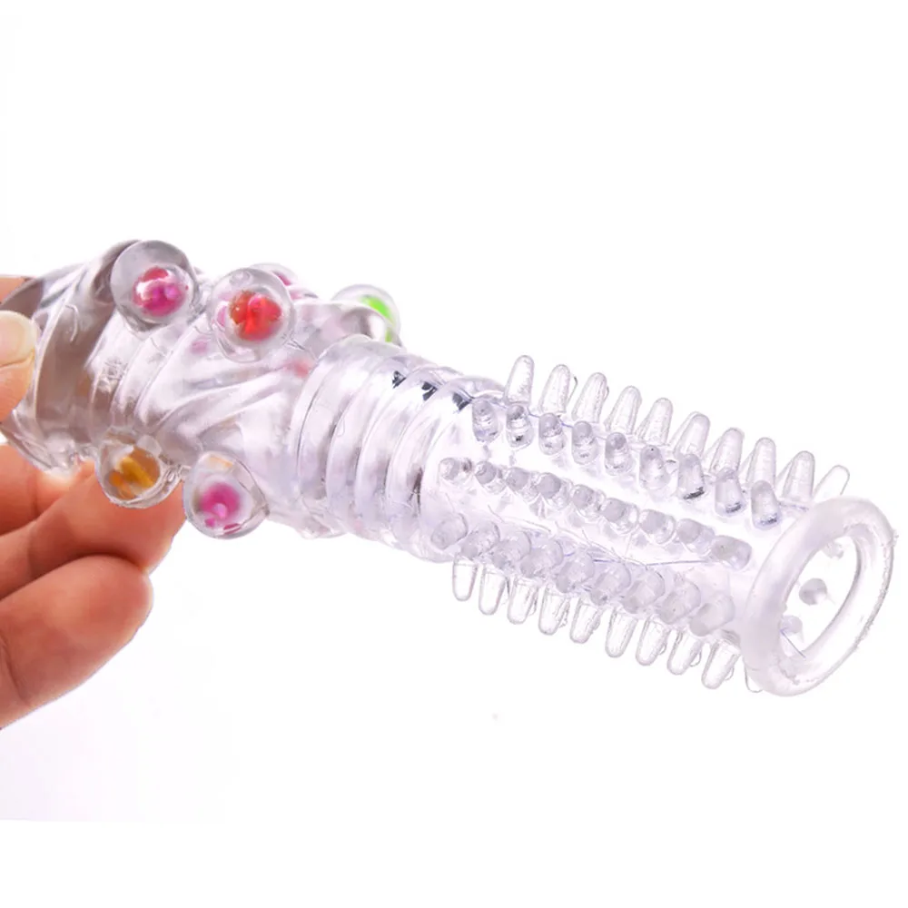 Thorn Bold Penis Enlargement Delayed Extender condom Prolong Beads Reusable thorn vibrator sleeve sex toys for man Elephant Nose male sex toys
