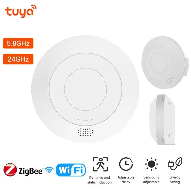 

Tuya WiFi/Zigbee Human Presence Sensor mmWave 5.8/24G Radar Pir Motion Sensor Luminance Detection Smart Life Home Automation