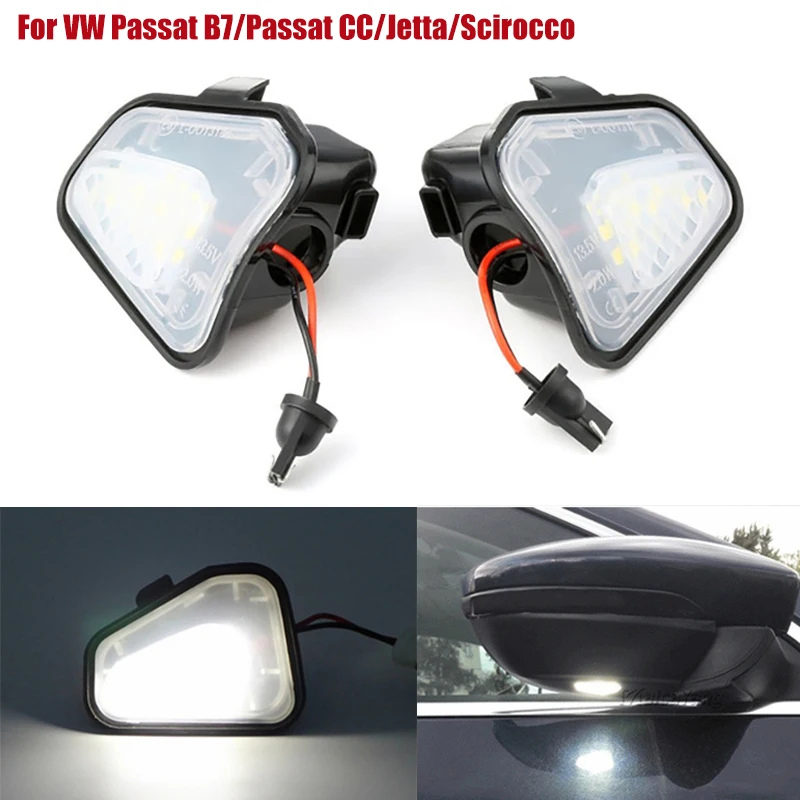 2Pcs Led Car Side Mirror Light Pozzanghera Lampada Per Vw Passat B7/Passat Cc/Jetta/Scirocco