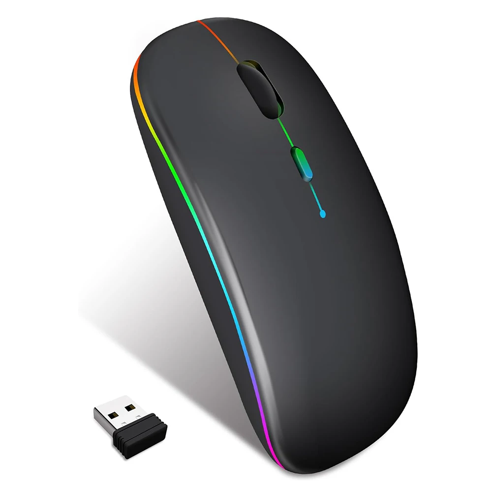รูปสินค้า เมาส์ไร้สาย 2.4G รองรับ Bluetooth ชาร์จ Type-C แบ็คไลท์ สำหรับแท็บเล็ตและแล็ปท็อป