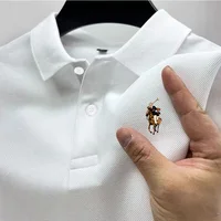Polo décontracté pour hommes, streetwear d'été, manches courtes, hauts décontractés pour affaires, vêtements respirants à séchage rapide, polo S-4XL 2