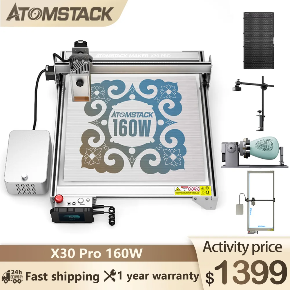 Atomstack X30 PRO 160W 6Core Laser Engraving Cutting Machine 33W Laser
