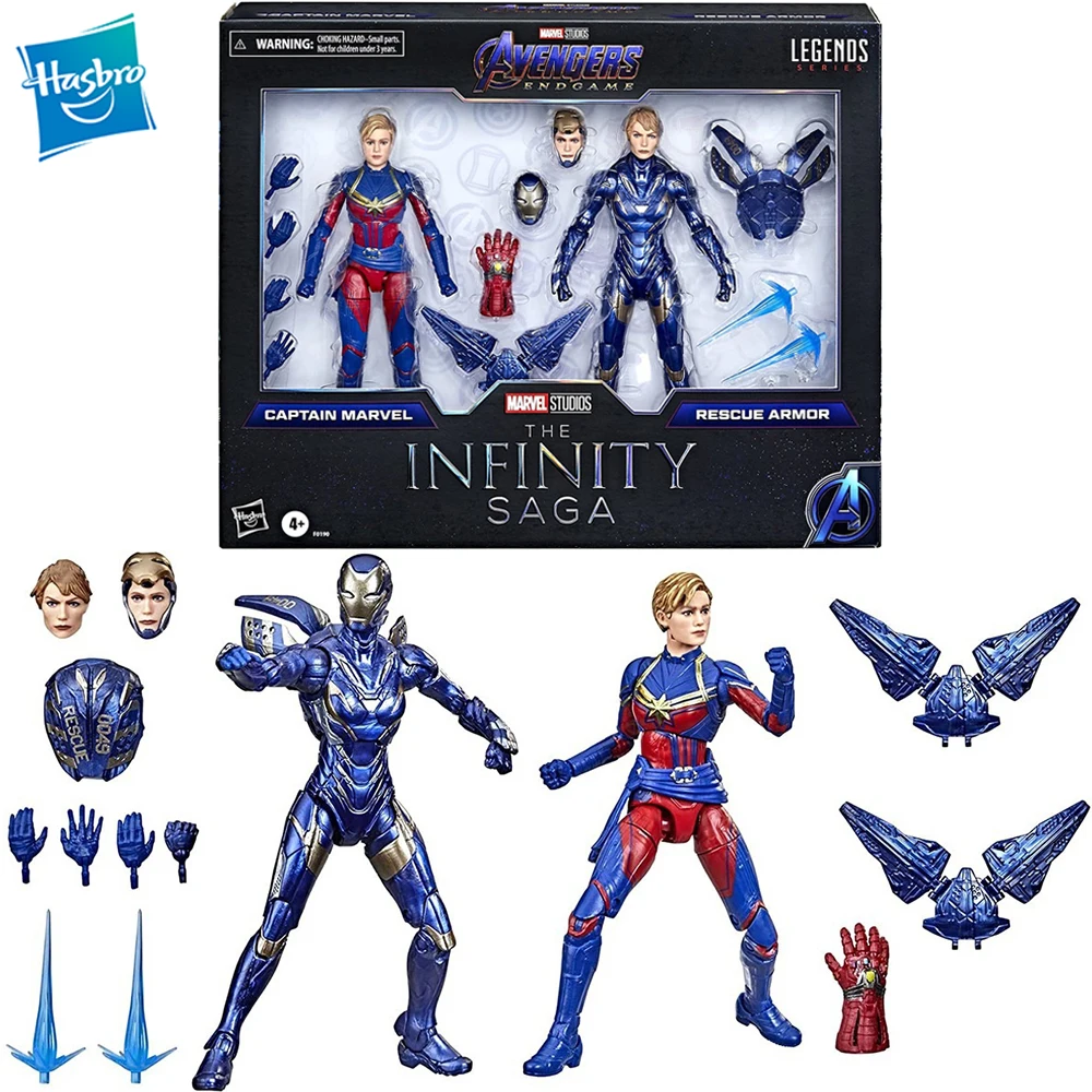 

[In Stock] Hasbro Marvel Legends Series Captain Marvel and Rescue 2-Pack Action Figure 6-Inch Model Toy Gift F0190