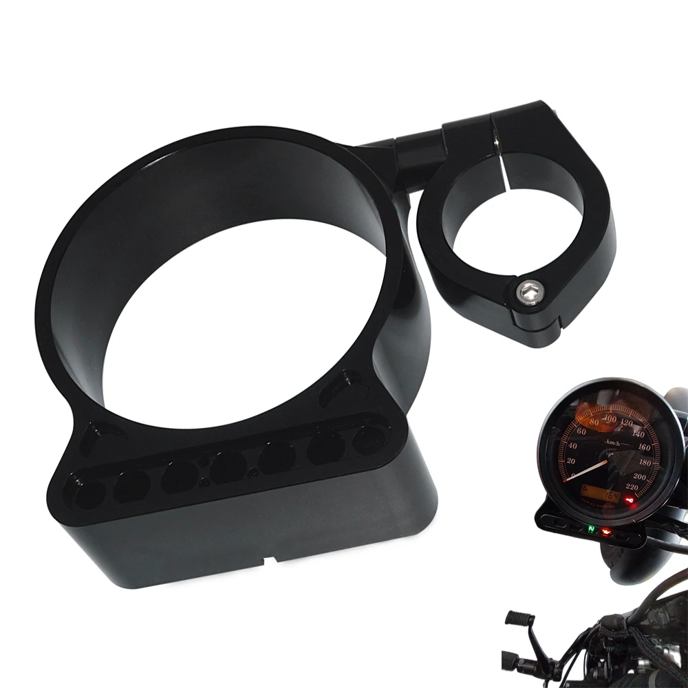 Speedometer Bracket Side Mount Speed Ring Relocator Clamp for Harley