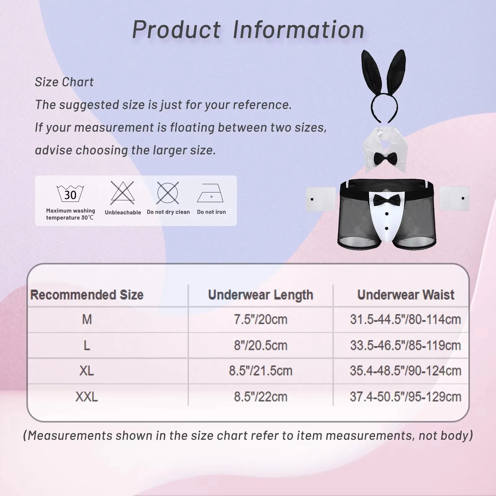 Men Lingerie Set Sexy Bunny Cosplay Waiter Underwear Erotic Maid Costumes