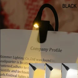 Steplessly Dimmable LED USB Book Lamp with 3 Color Modes (Black)