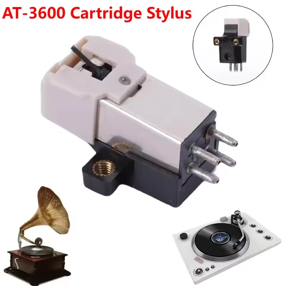 AT3600 Magnetic Cartridge Stylus Better Control The Tone and Detail LP Vinyl Record Player Needle Moving Magnetic Stylus Machine