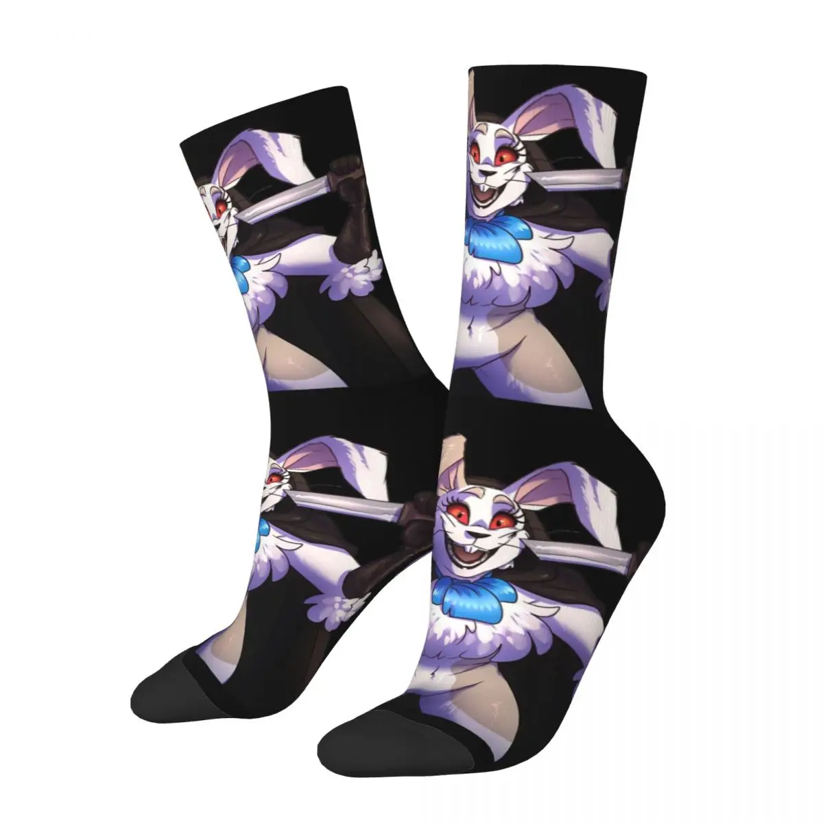 

Women's FNAF Security Breach Bunny Socks Comfortable Happy Funny Game Socks Novelty Merch Middle TubeSocks Birthday Present