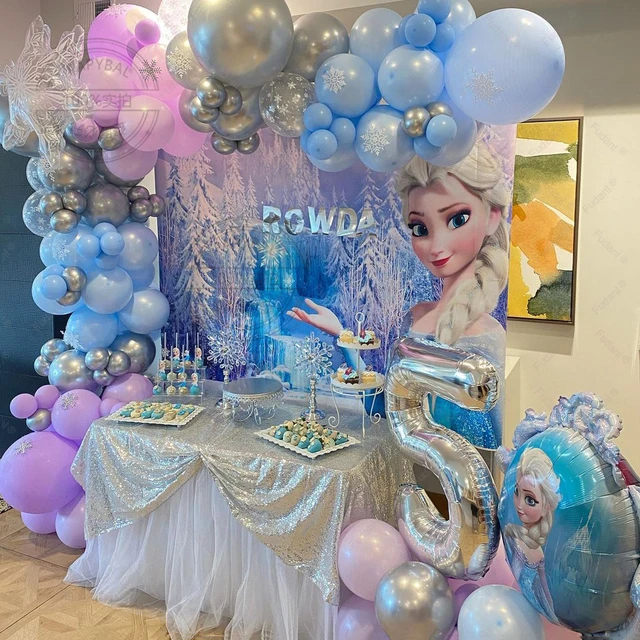 108pcs Disney Frozen Theme festa di compleanno palloncini ghirlanda Arch Kit  3 4 5th Princess Snowflake Foil Ball Baby Shower Party Decor - AliExpress