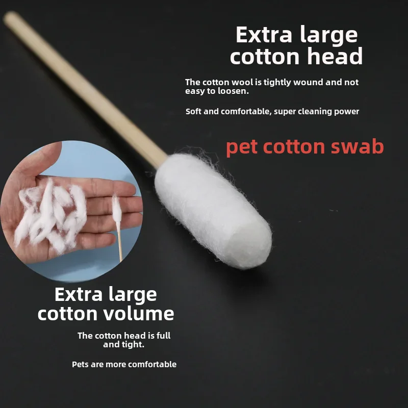 Home Use Pet Ear Cleaner Cotton Swab For Small Medium Size Pets 15-12cm Ear Cleaning Dirt Removal Pets Grooming Supplies