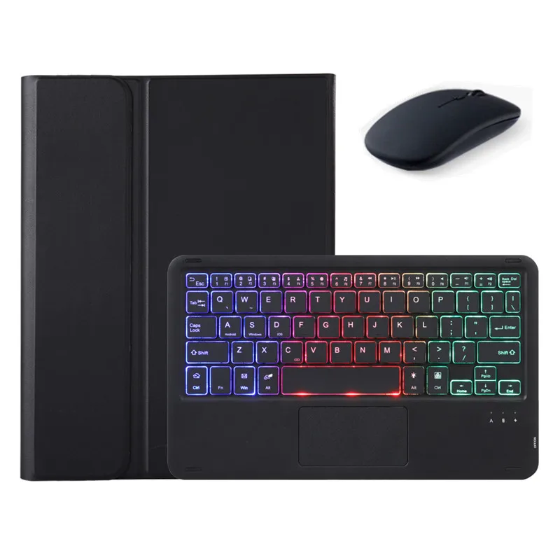 Rainbow Backlight Touchpad Keyboard Case with Mouse