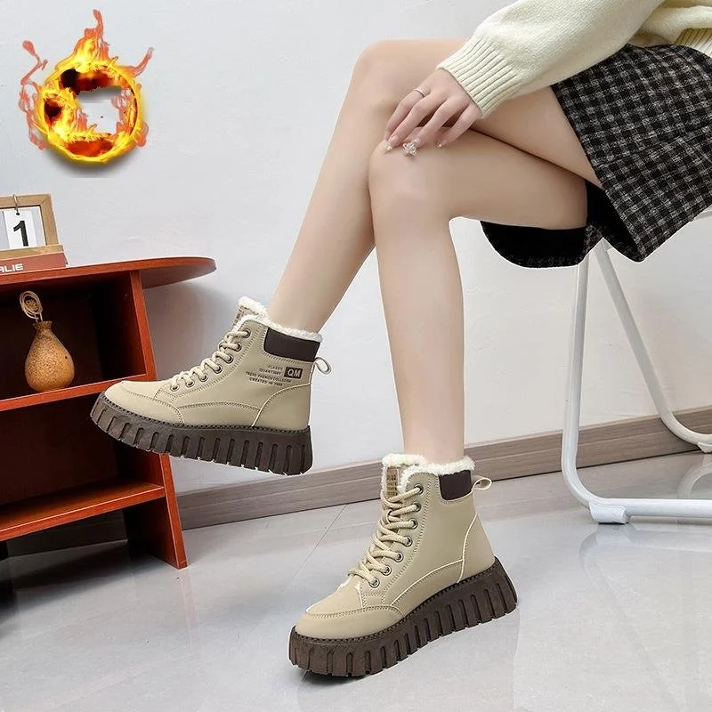 Stivali da donna Desert Boots Stivali da neve Sintetici Bohemian Punk Tacco medio Tacco alto Punta a punta Punta quadrata Calzature sportive da ufficio stringate_voghion.com