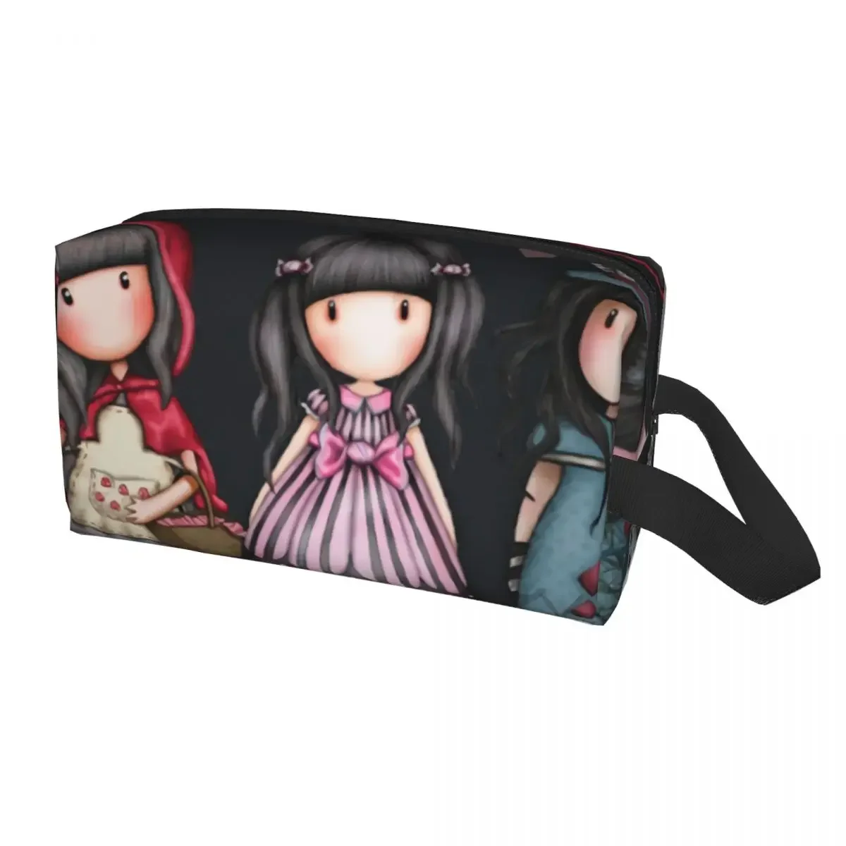 

Модная дорожная Сумочка для туалетных принадлежностей для женщин, мультяшная кукла для девочек, косметичка для макияжа, набор для хранения красоты