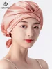 Birdtree 16MM 100%Natural Mulberry Silk Sleeping Cap 1 Layer Shower Nightcap Housework Cooking Haircare Bonnet Protector A34316M 1