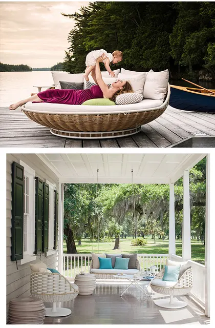 Absolute Hammock Courtyard Swing Chair Rattan Day Bed Outdoor