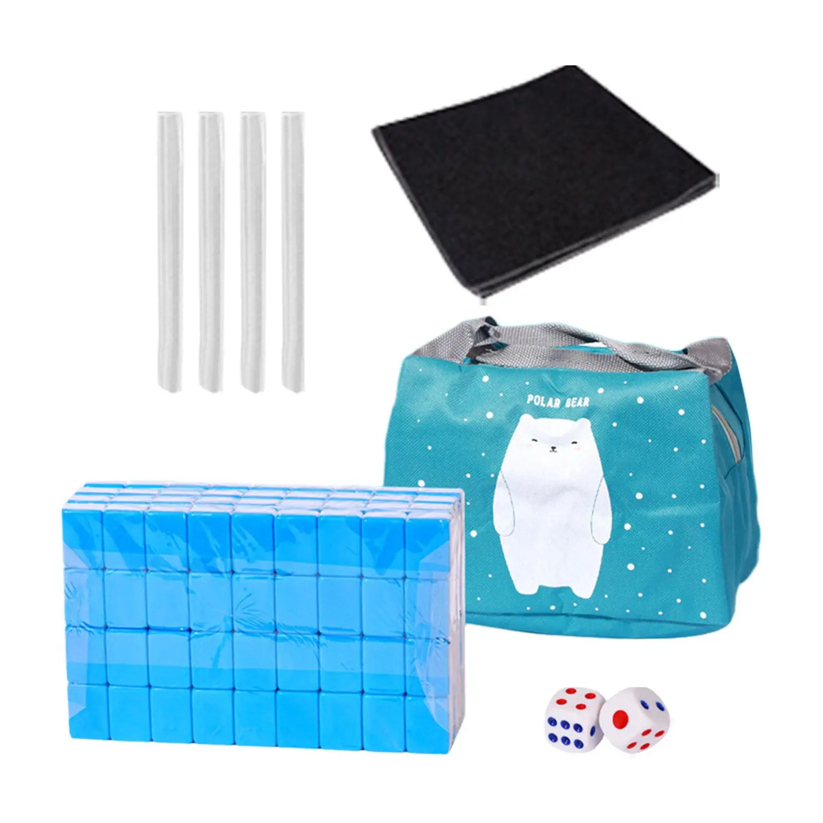 

Travel Mahjong Set with Carrying Case 24mm Chinese Mahjong Toy Set for Party