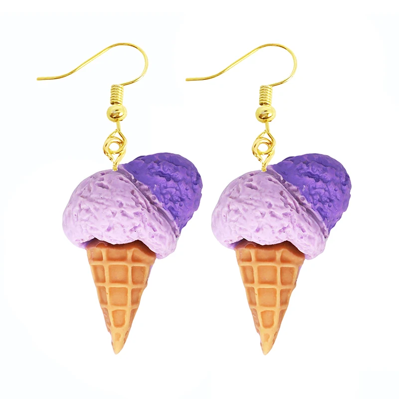 Earrings For Women Girls Cute Foods Hamburg Pizza Chicken Leg Candy Bottle Handmade Candy Kids Funny Resin