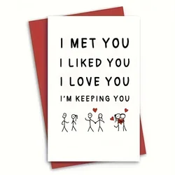 Elegant Greeting Cards Collection: Valentine's, Anniversary, Thank You & Birthday (A - Red - Envelope)