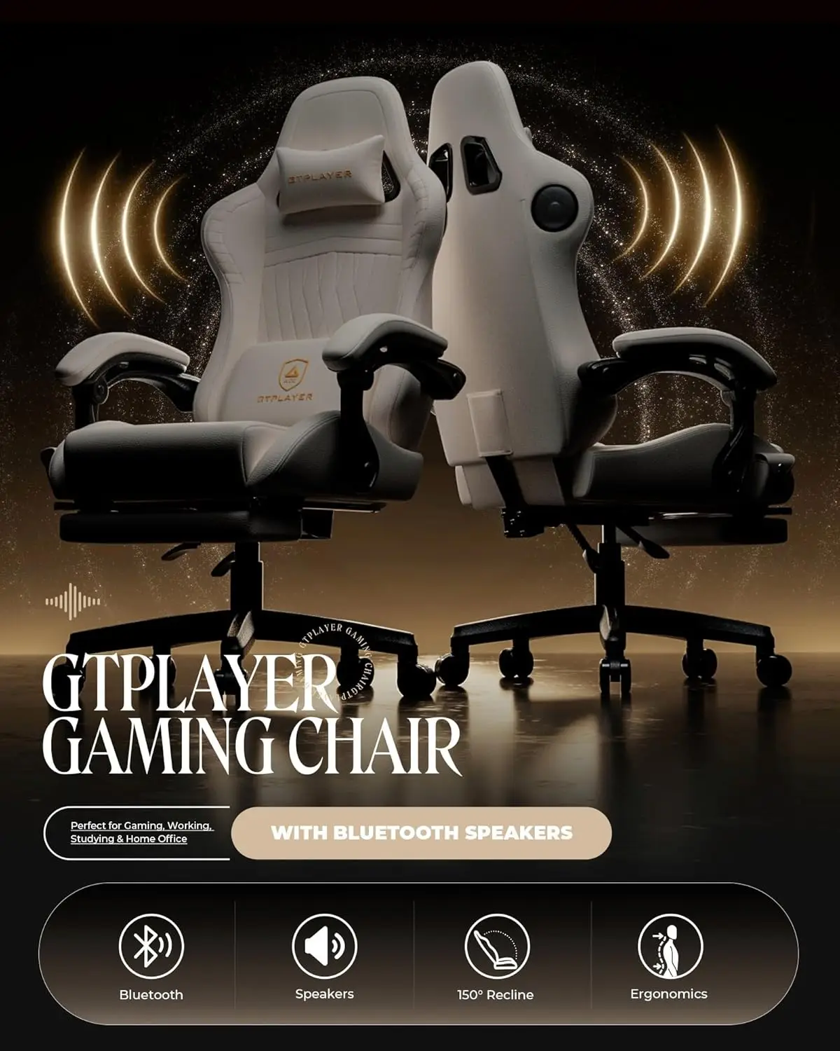 Ace Pro Gaming Chair Reclining with Speakers & Footrest 3
