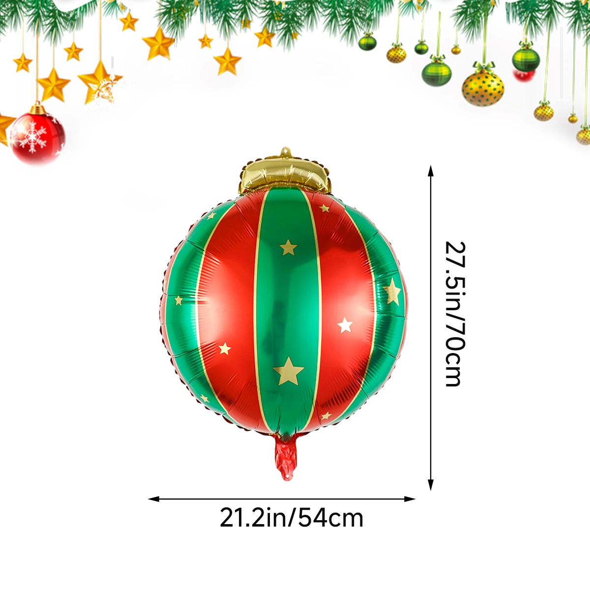 Festive Aluminum Film Christmas Balloons for Outdoor Tree Decorations