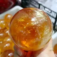 Quartz Crystal for Home and Office Decoration,Natural Yellow Ice Continent,Calcite Ball,Mineral,Reiki Healing Spirit Ge 1