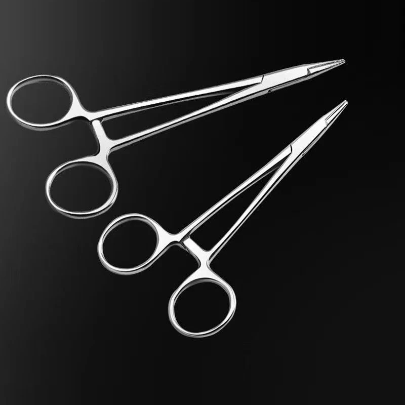 12.5/14/16/18cm Stainless Steel Surgical Handle Needle Clamp Suture Needle Holder Forceps farm Animal Veterinary Instruments 5