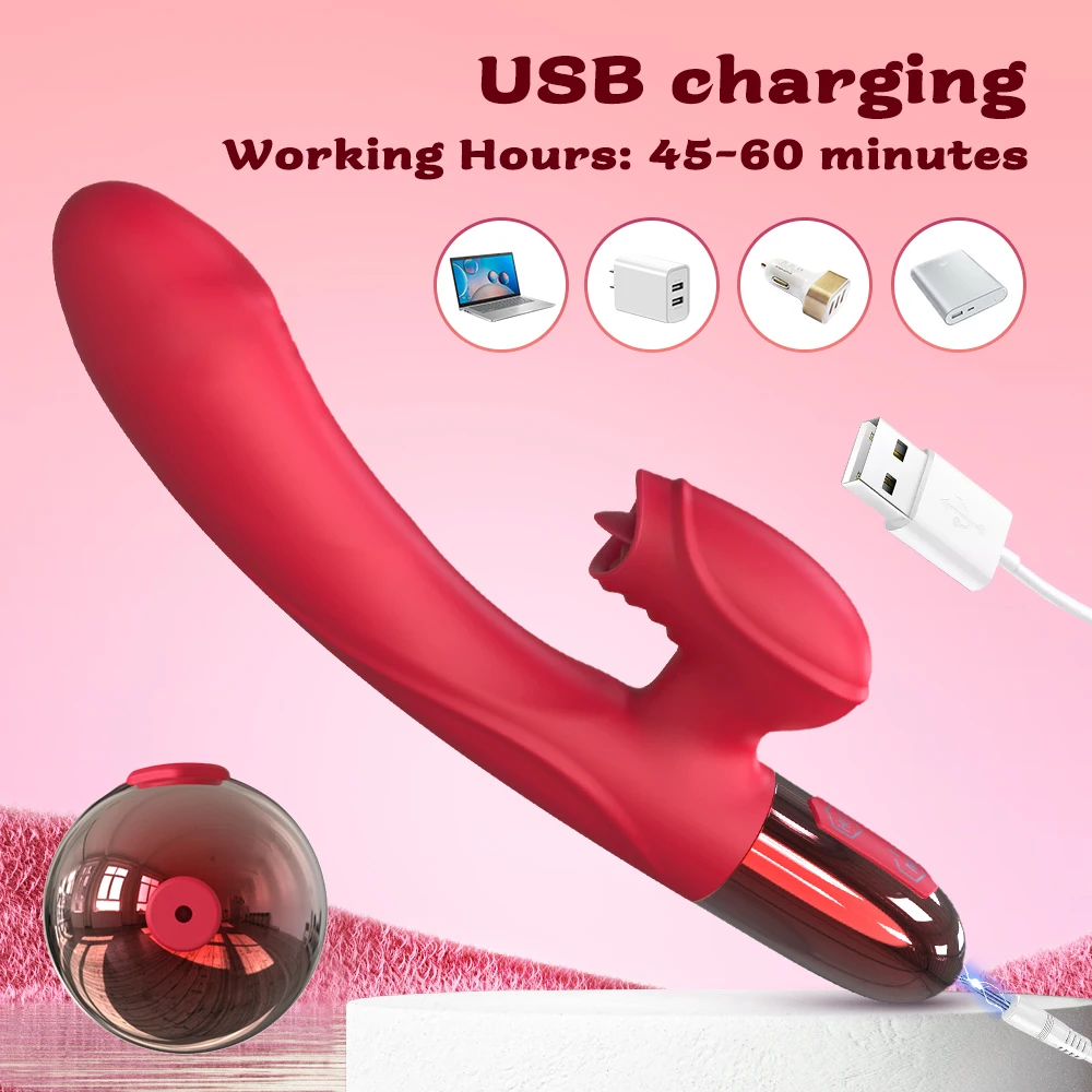 Kraftvoller Klitorisvibrator Mit Zungenstimulation Für Damen_voghion.com