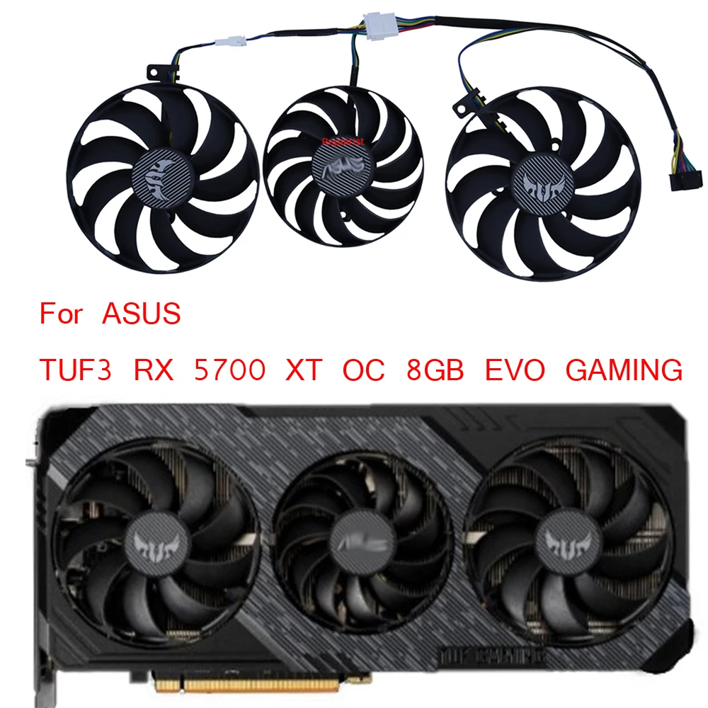 VGA 쿨러, CF9010U12D, 비디오 카드 선풍기, ASUS TUF3 RX 5600 XT OC 6G EVO 게이밍, TUF3 RX5700XT RX 5700XT OC 8G EVO 게이밍용, 세트당 3 개