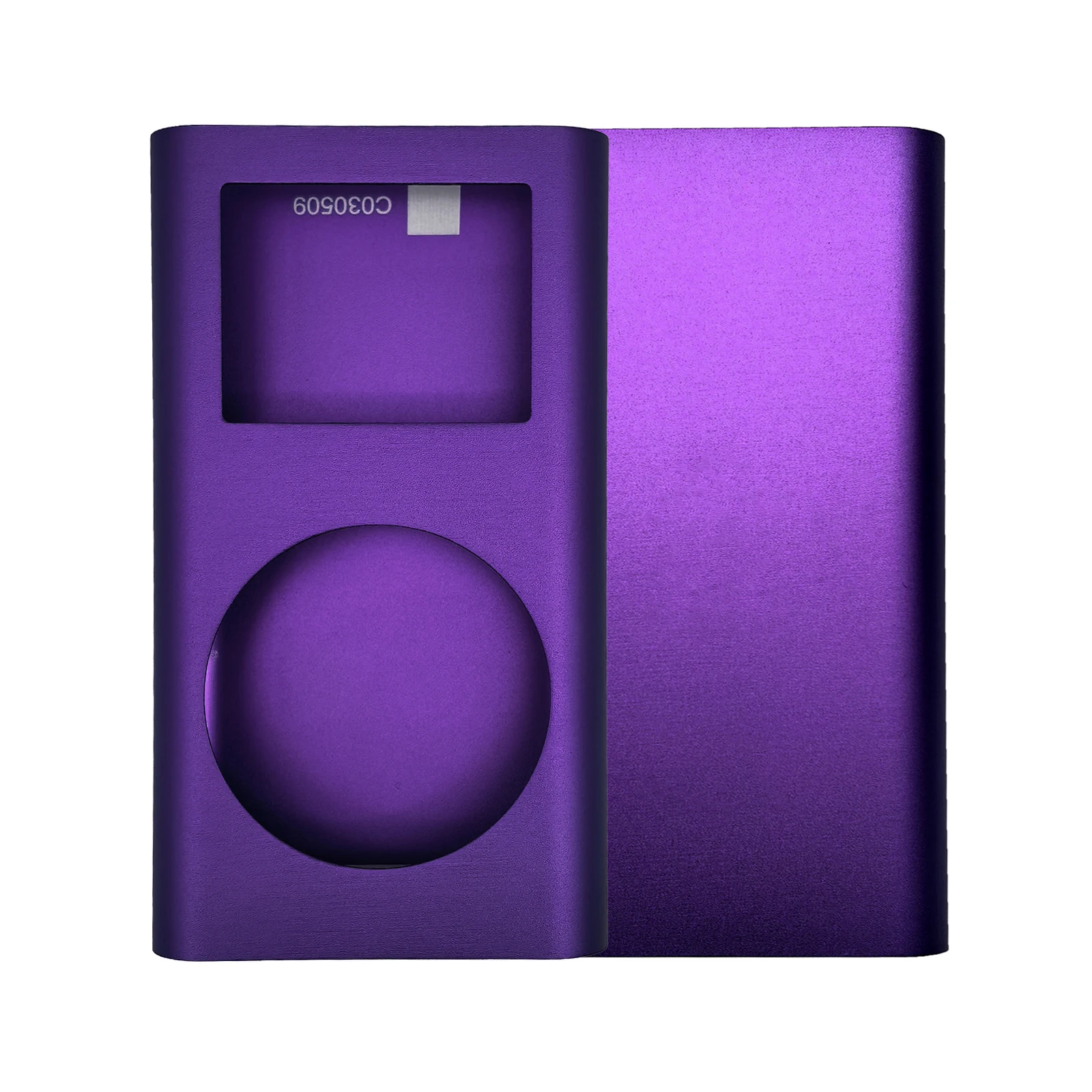 Sleek Metal Housing Shell with Lens Window for iPod Mini - Complete Replacement Case Cover