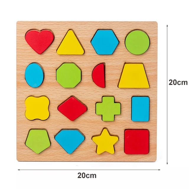 Montessori Wooden Toys for Babies 1 2 3 Years Baby Development Games Child Wood Puzzle for Kids Educational Sorting Stacking Toy